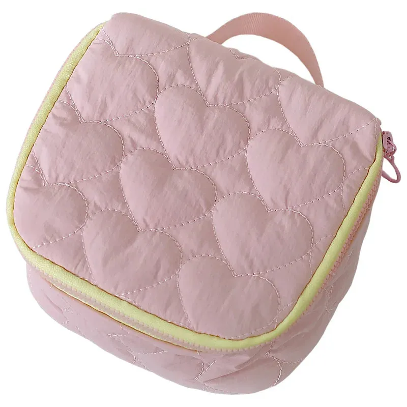 Kawaii Love Makeup Bag 🌸✨ | Adorable Large Capacity Travel Handbag & Wash Bag 👜💕
