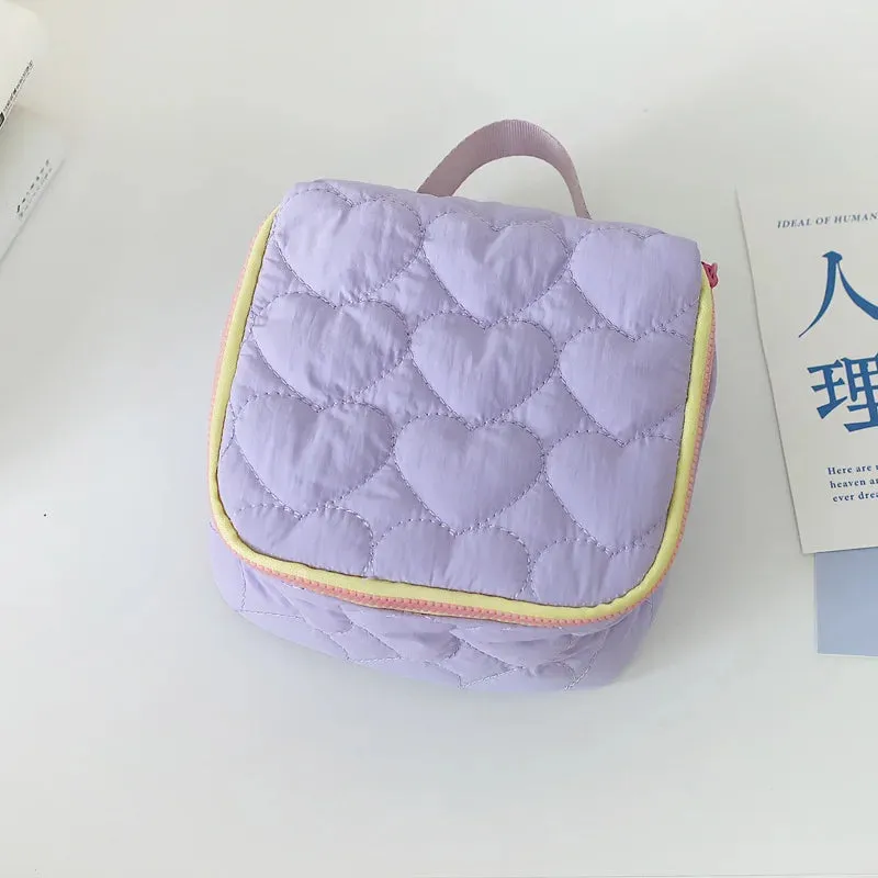 Kawaii Love Makeup Bag 🌸✨ | Adorable Large Capacity Travel Handbag & Wash Bag 👜💕
