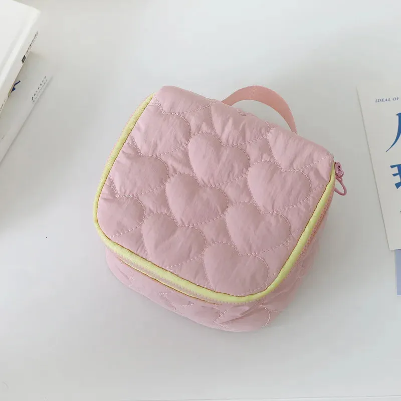 Kawaii Love Makeup Bag 🌸✨ | Adorable Large Capacity Travel Handbag & Wash Bag 👜💕