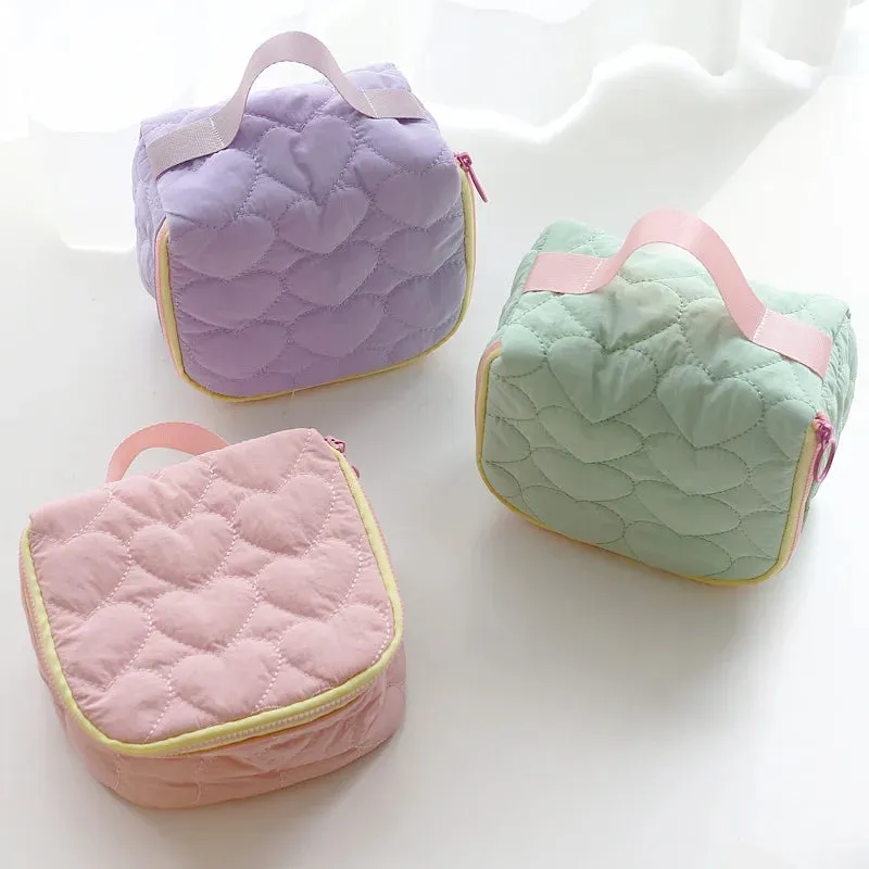 Kawaii Love Makeup Bag 🌸✨ | Adorable Large Capacity Travel Handbag & Wash Bag 👜💕