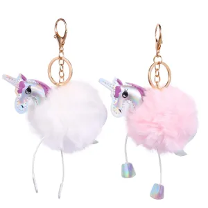 Kawaii Plush Unicorn Keychain 🌈✨ - Adorable Bag Pendant & Alloy Accessory for Your Backpack! 🦄💖