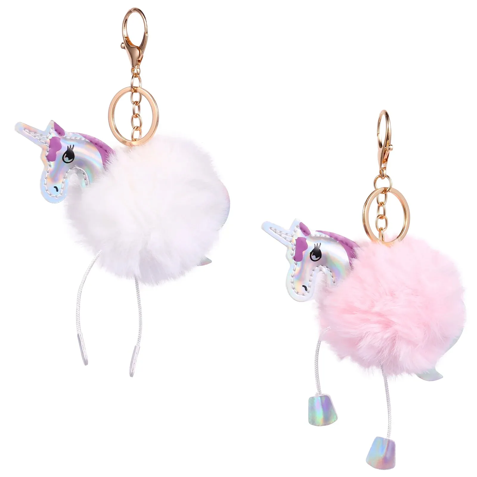 Kawaii Plush Unicorn Keychain 🌈✨ - Adorable Bag Pendant & Alloy Accessory for Your Backpack! 🦄💖