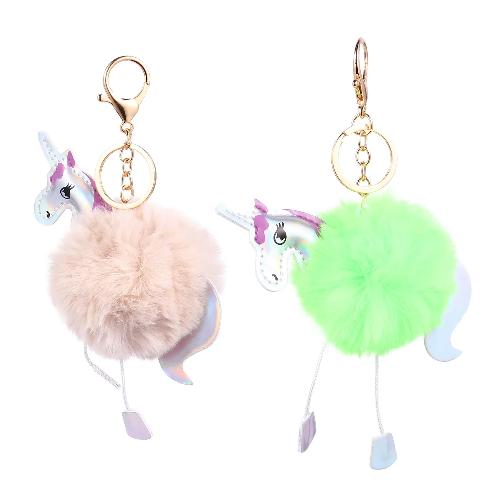 Kawaii Plush Unicorn Keychain 🌈✨ - Adorable Bag Pendant & Alloy Accessory for Your Backpack! 🦄💖