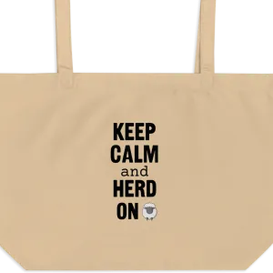 Keep Calm & Sheep Herd On X-Large Tote/ Shopping Bag