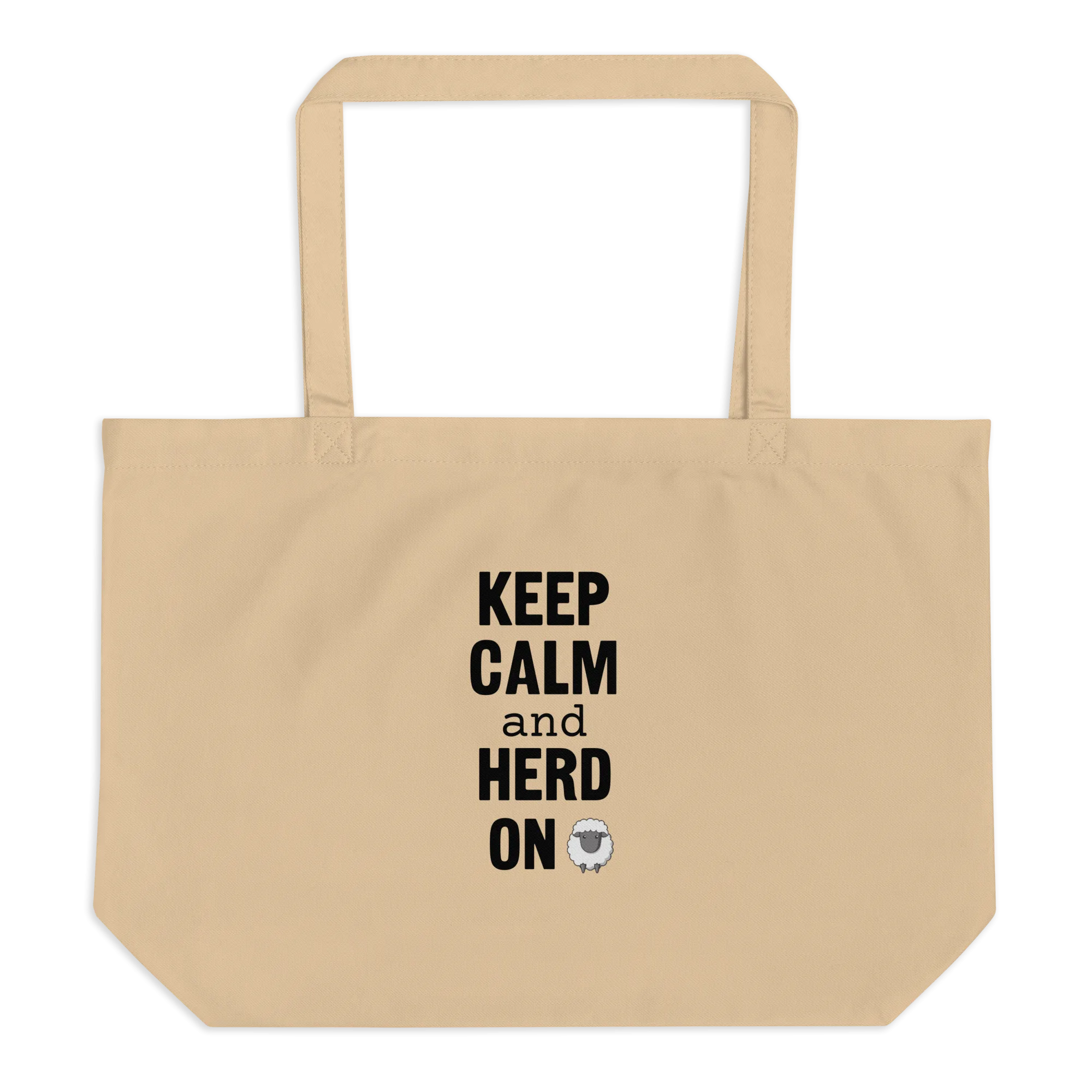 Keep Calm & Sheep Herd On X-Large Tote/ Shopping Bag