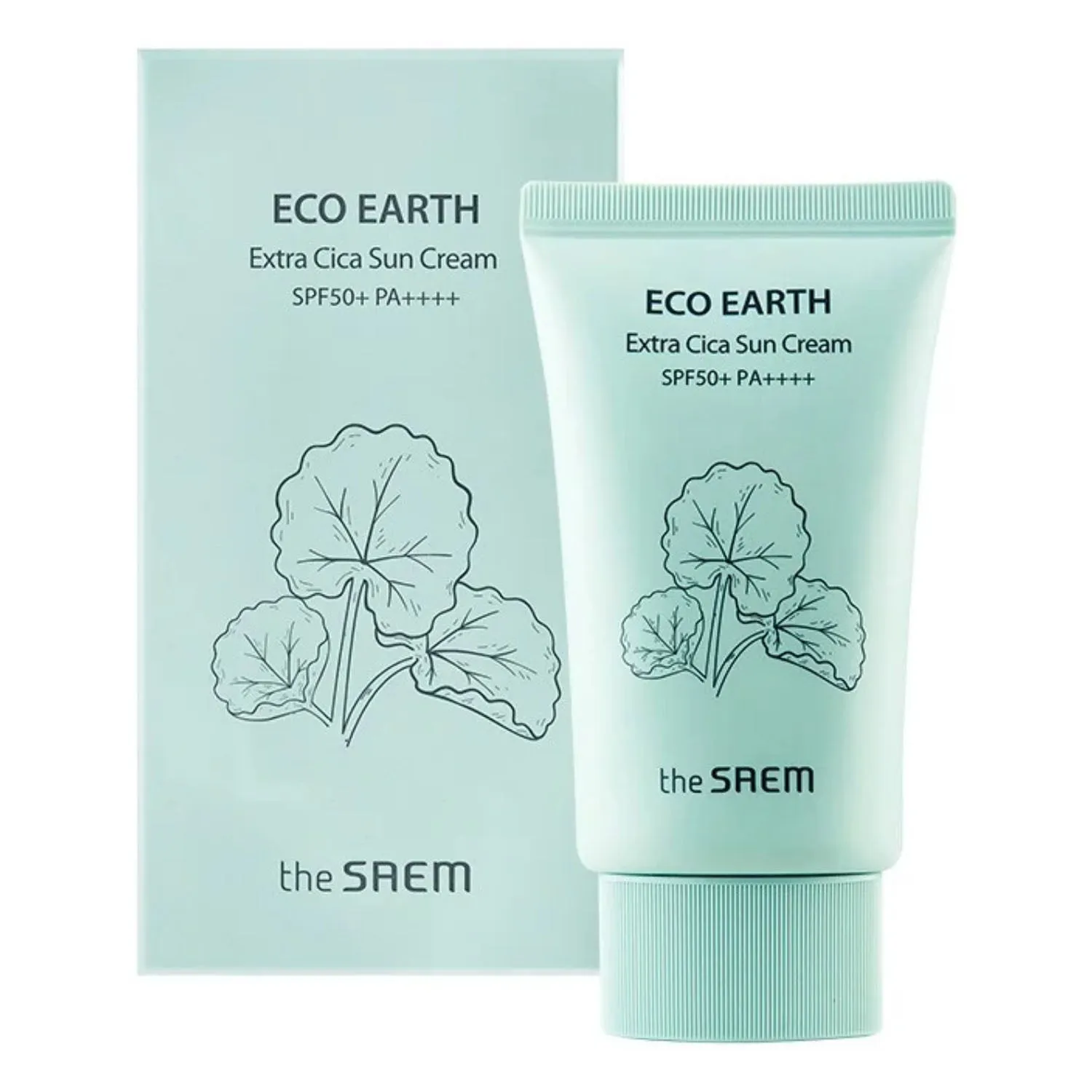 Kem Chống Nắng Rau Má The Saem Eco Earth Extra Cica SPF 50  50g