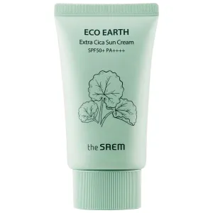 Kem Chống Nắng Rau Má The Saem Eco Earth Extra Cica SPF 50  50g