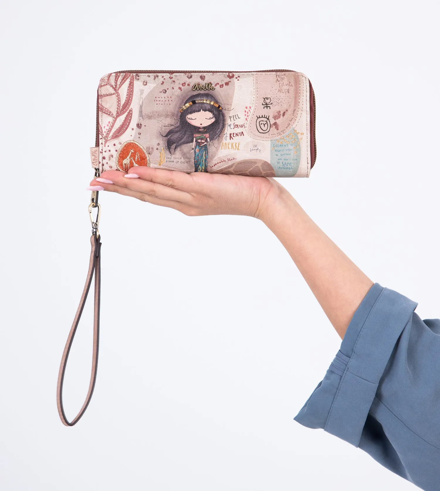 Kenya Big wallet with double zip