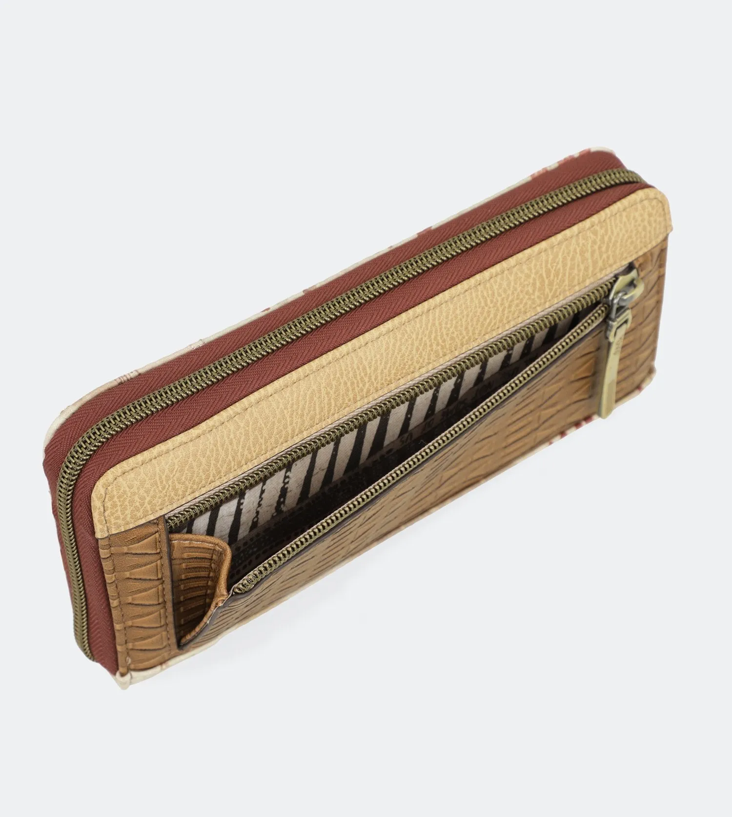 Kenya Big wallet with double zip