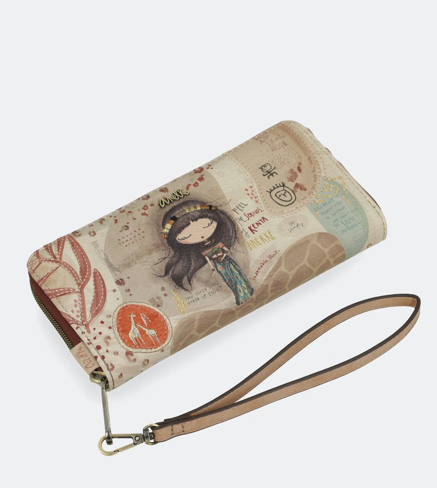 Kenya Big wallet with double zip
