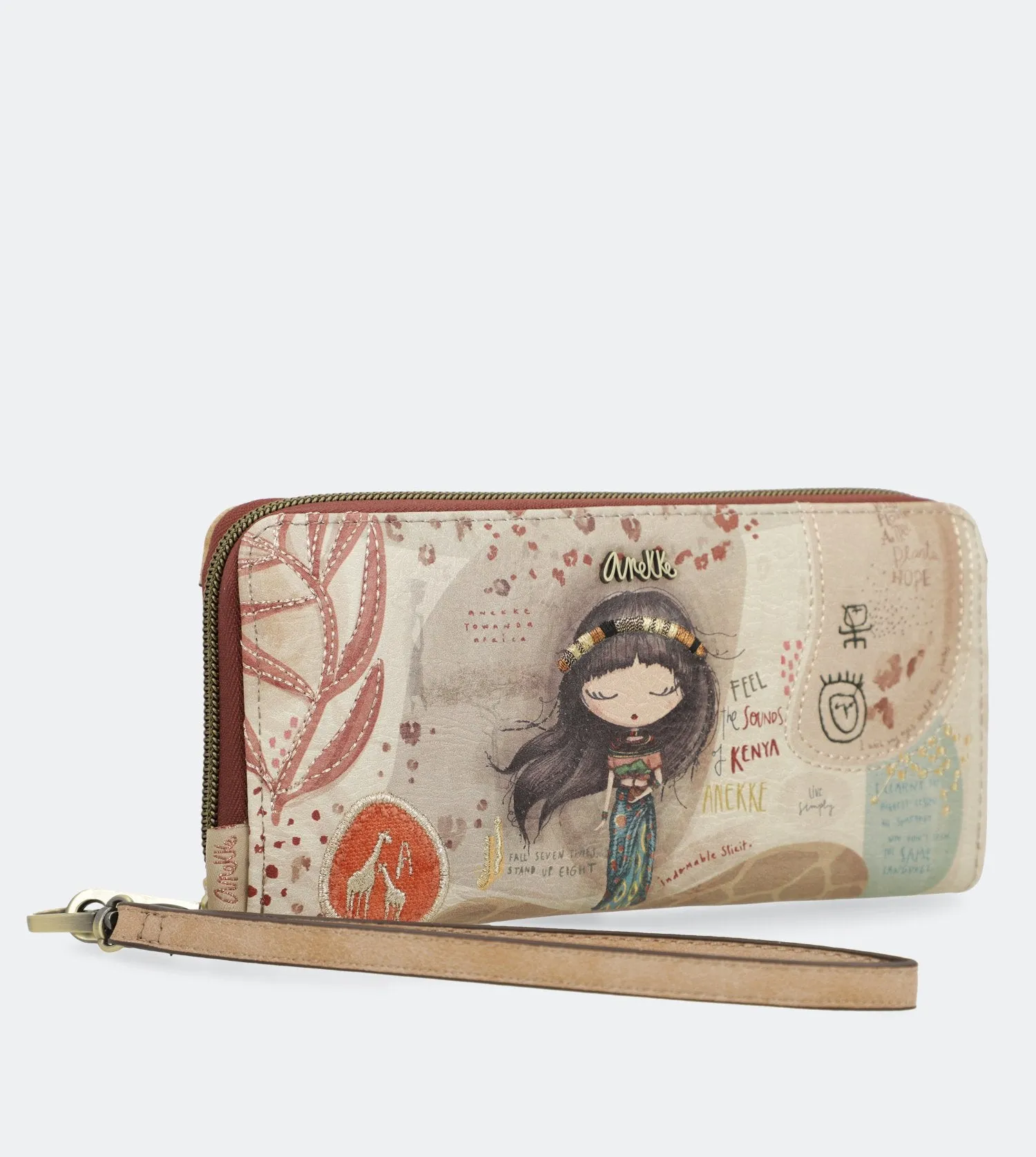 Kenya Big wallet with double zip