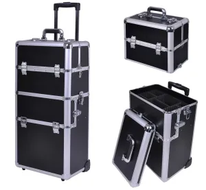 Large Black 3 in 1 Makeup Travel Case