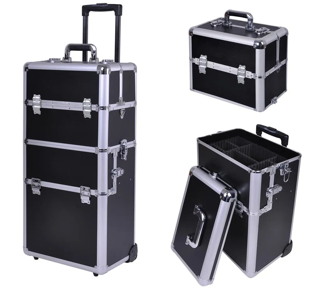 Large Black 3 in 1 Makeup Travel Case