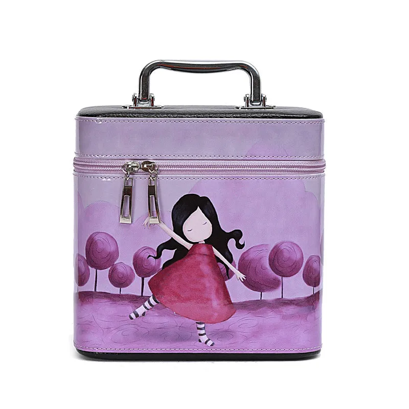 Large Capacity Girl Heart Cosmetic Bag Portable Travel