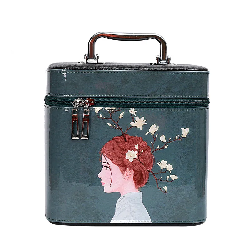 Large Capacity Girl Heart Cosmetic Bag Portable Travel