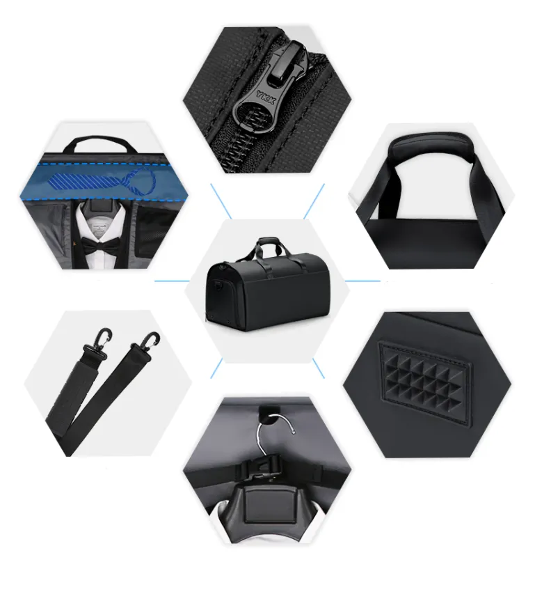 Large Multipurpose Garment Bag Waterproof Duffel Bag with Shoe Pocket