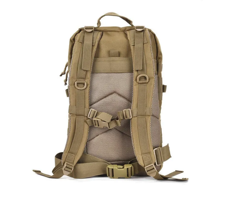 Large Tactical Rucksack for Outdoor/Travel, Army Green/Black/Khaki, 45L
