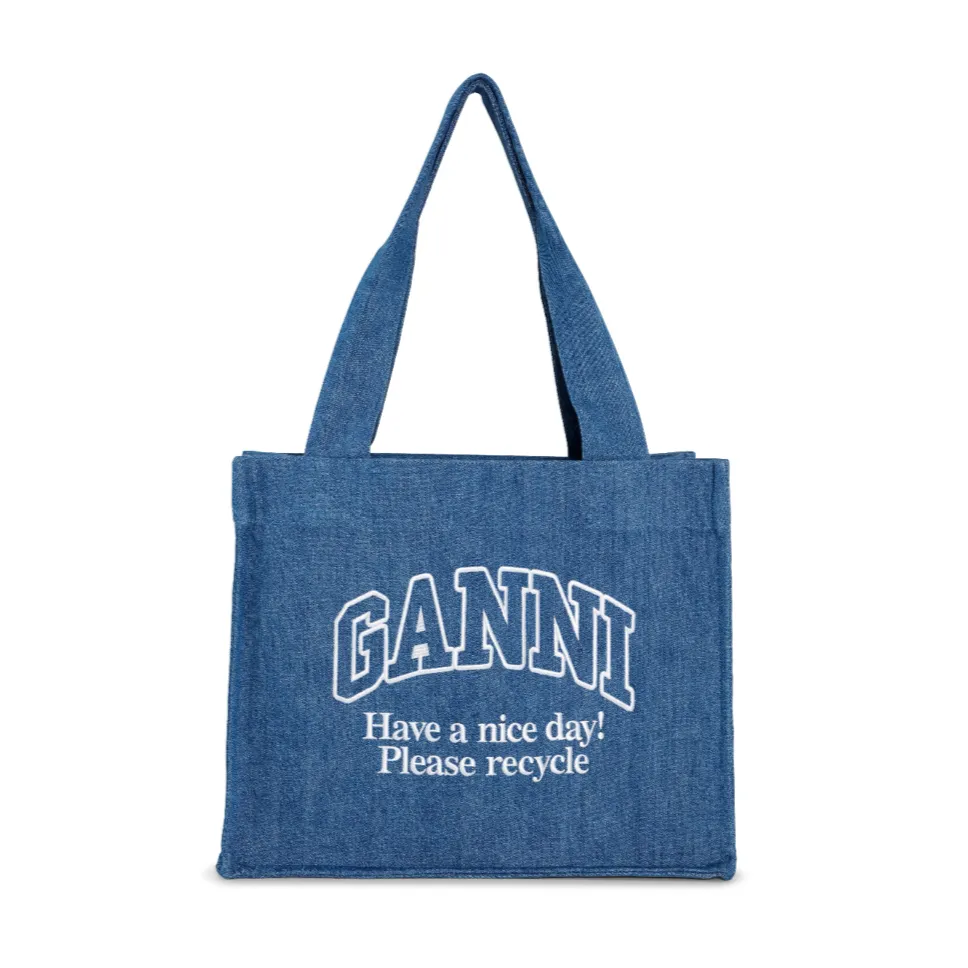 LARGE TOTE BAG | MID-BLUE DENIM