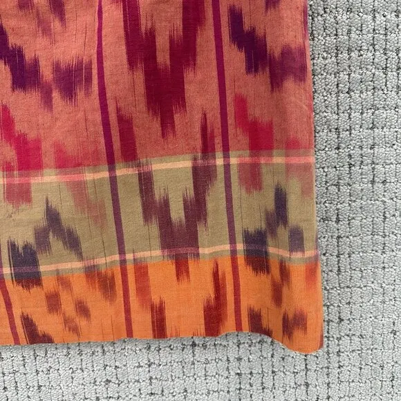 Lauren Ralph Lauren Mini Skirt Womens 10 P Berry Multicolor Wrap Ikat NWT