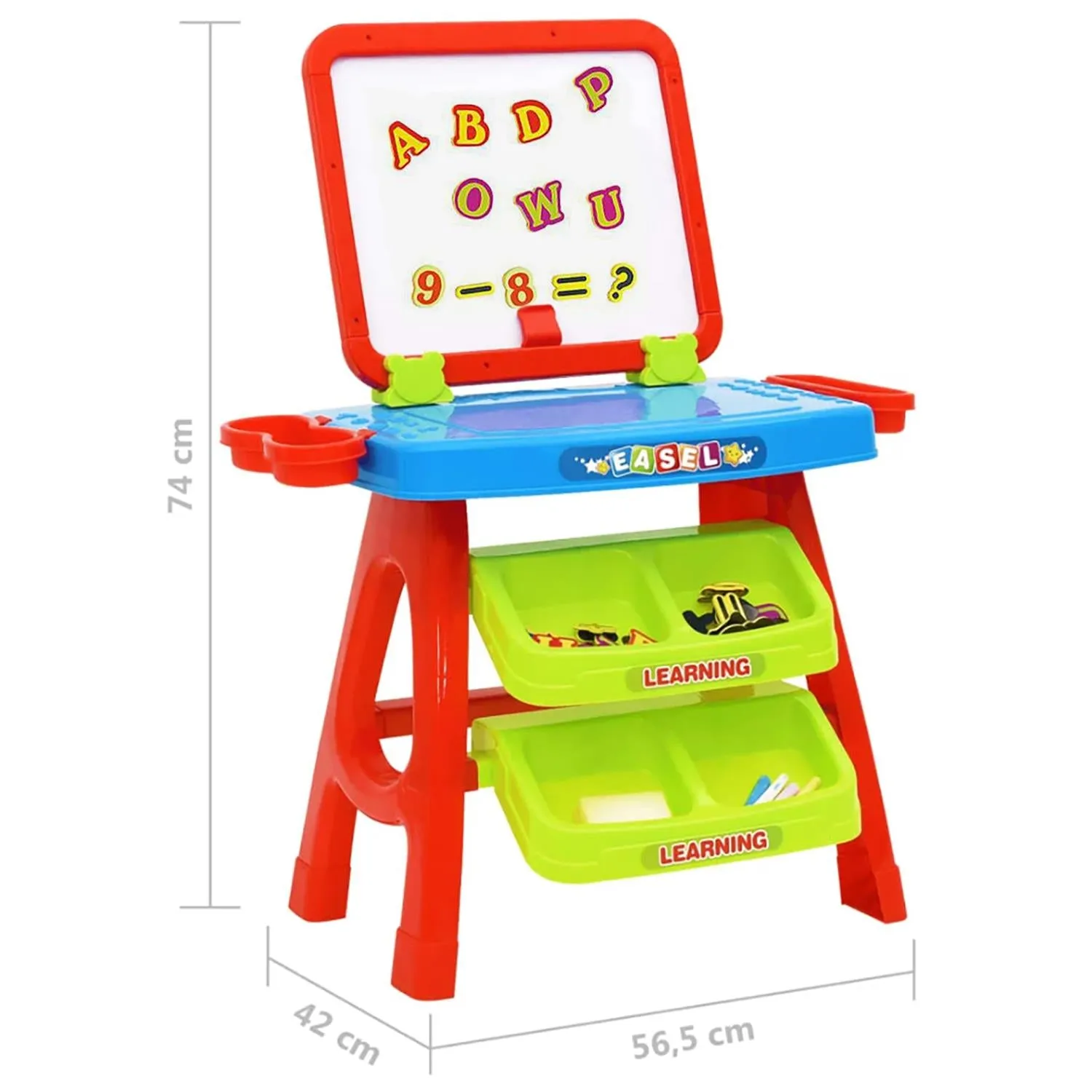 Learning Desk & Magnetic Easel Chalkboard