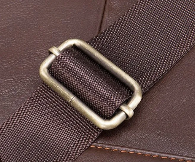 Leather Messenger Briefcase 15.6 inches Computer Carrying Bag for Men