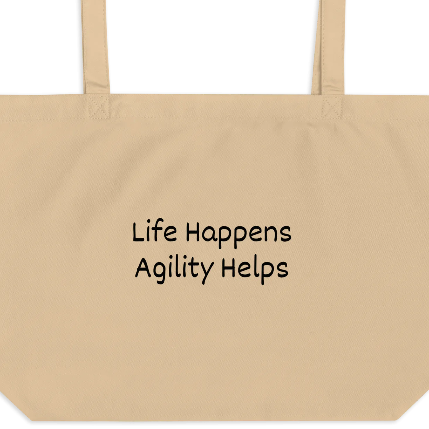 Life Happens, Agility Helps X-Large Tote/ Shopping Bags