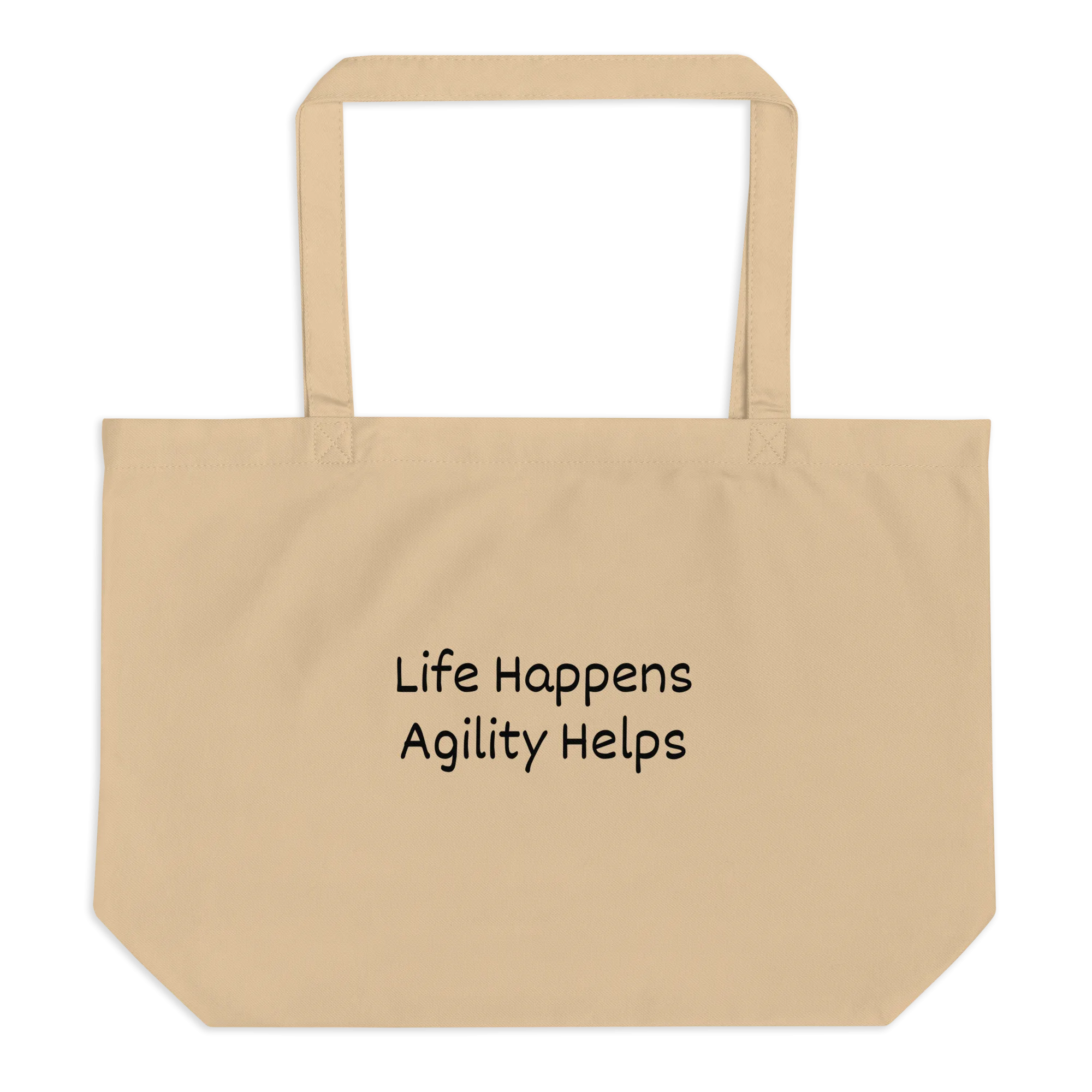 Life Happens, Agility Helps X-Large Tote/ Shopping Bags