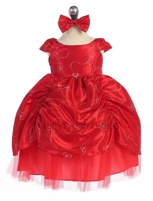 Lime Embroidered Sequin Ruched Dress B485