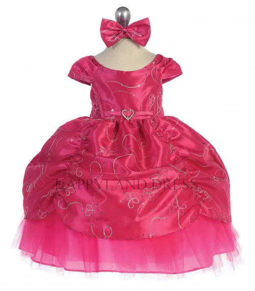 Lime Embroidered Sequin Ruched Dress B485