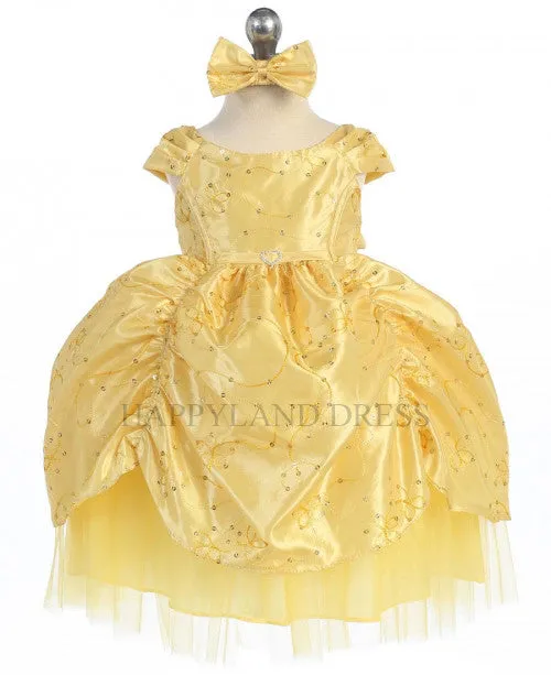 Lime Embroidered Sequin Ruched Dress B485