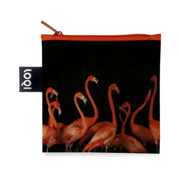 LOQI Shopping Bag National Geographic Collection - Flamingos