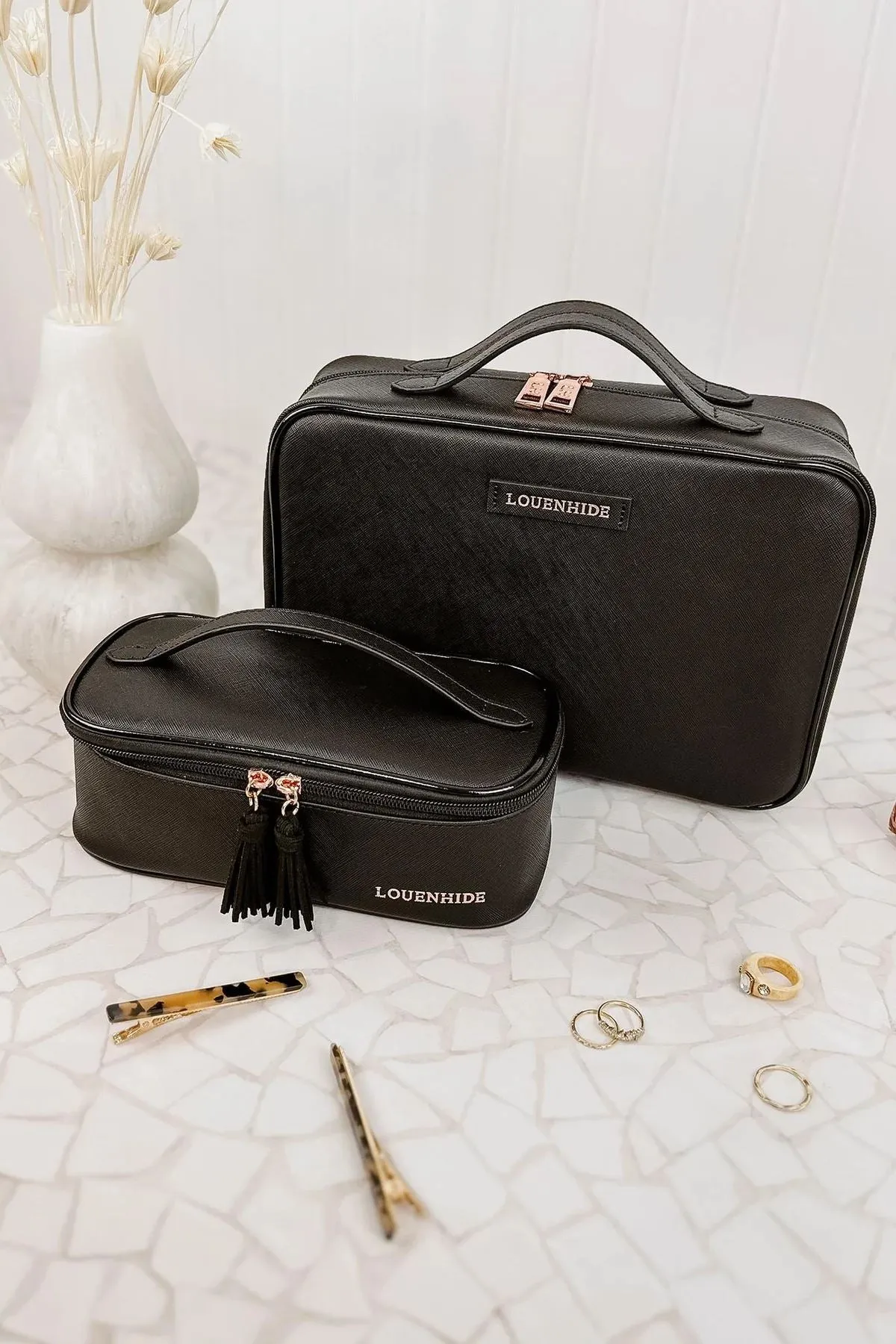 LOUENHIDE Georgie Fifi Cosmetic Case - Black Small