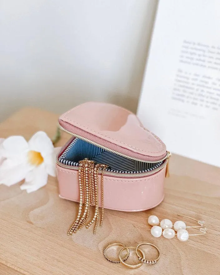 LOUENHIDE Heart Jewellery Box - Patent Nude