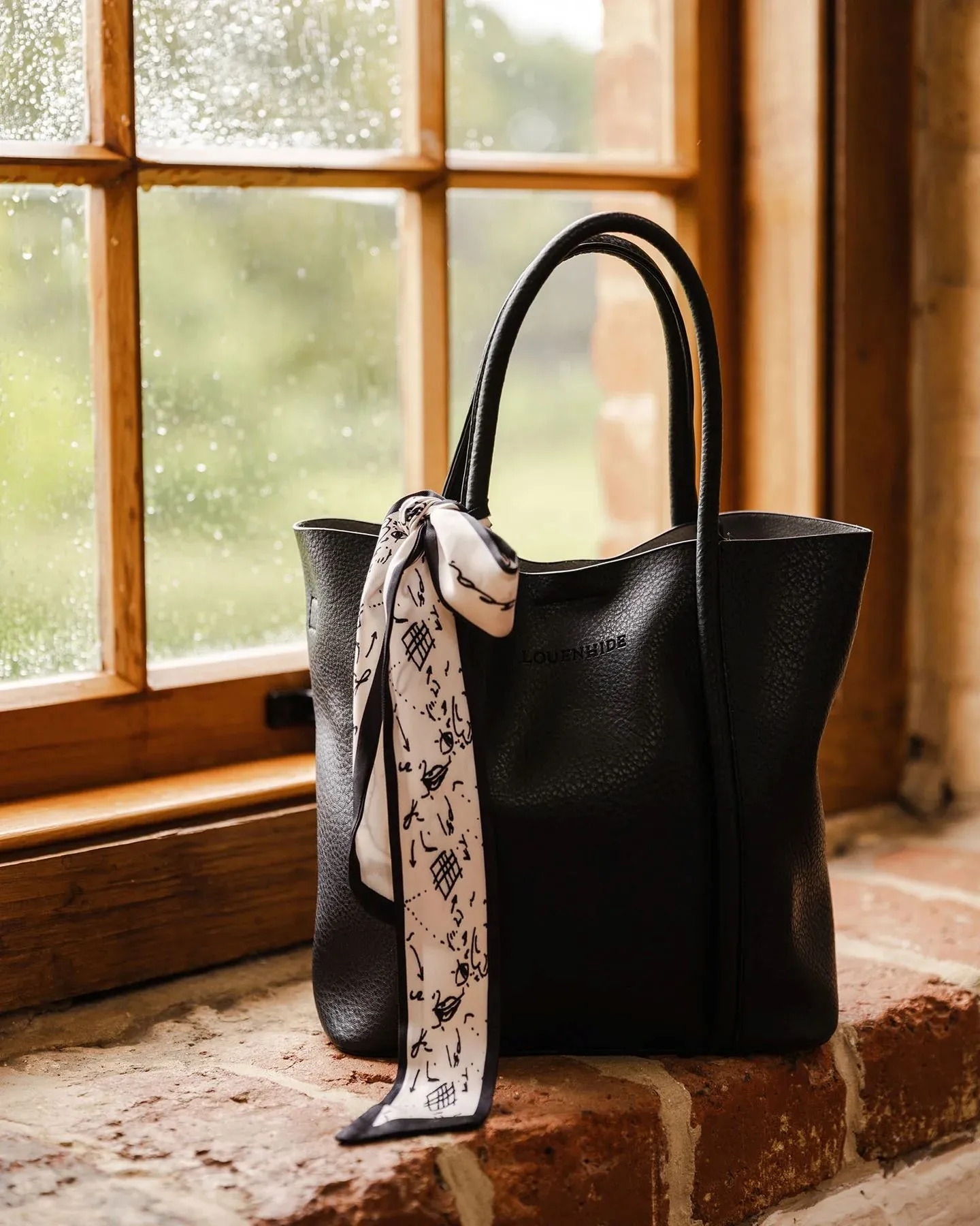 LOUENHIDE Kiki Bag Scarf - Black