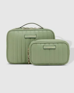 LOUENHIDE Maggie Rosie Cosmetic Bag Set - Sage Green