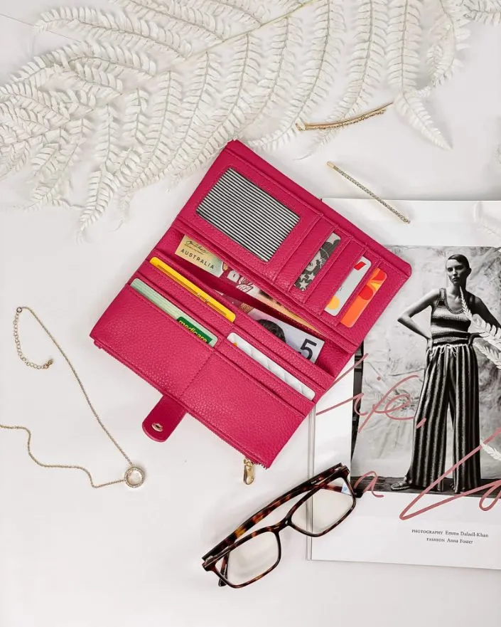 LOUENHIDE Stella Wallet - Fuschia
