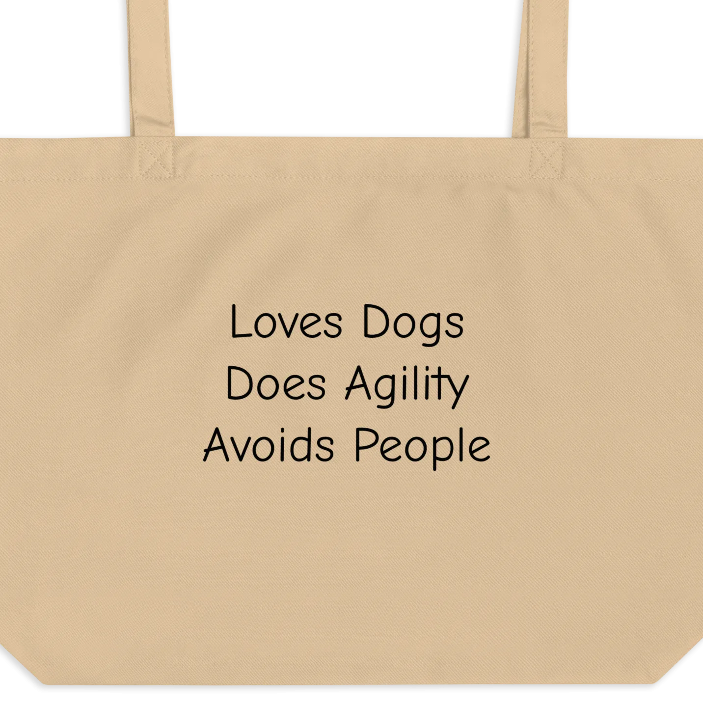 Loves Dogs, Does Agility X-Large Tote/ Shopping Bags