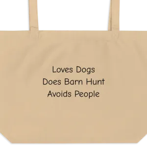 Loves Dogs, Does Barn Hunt X-Large Tote/ Shopping Bags