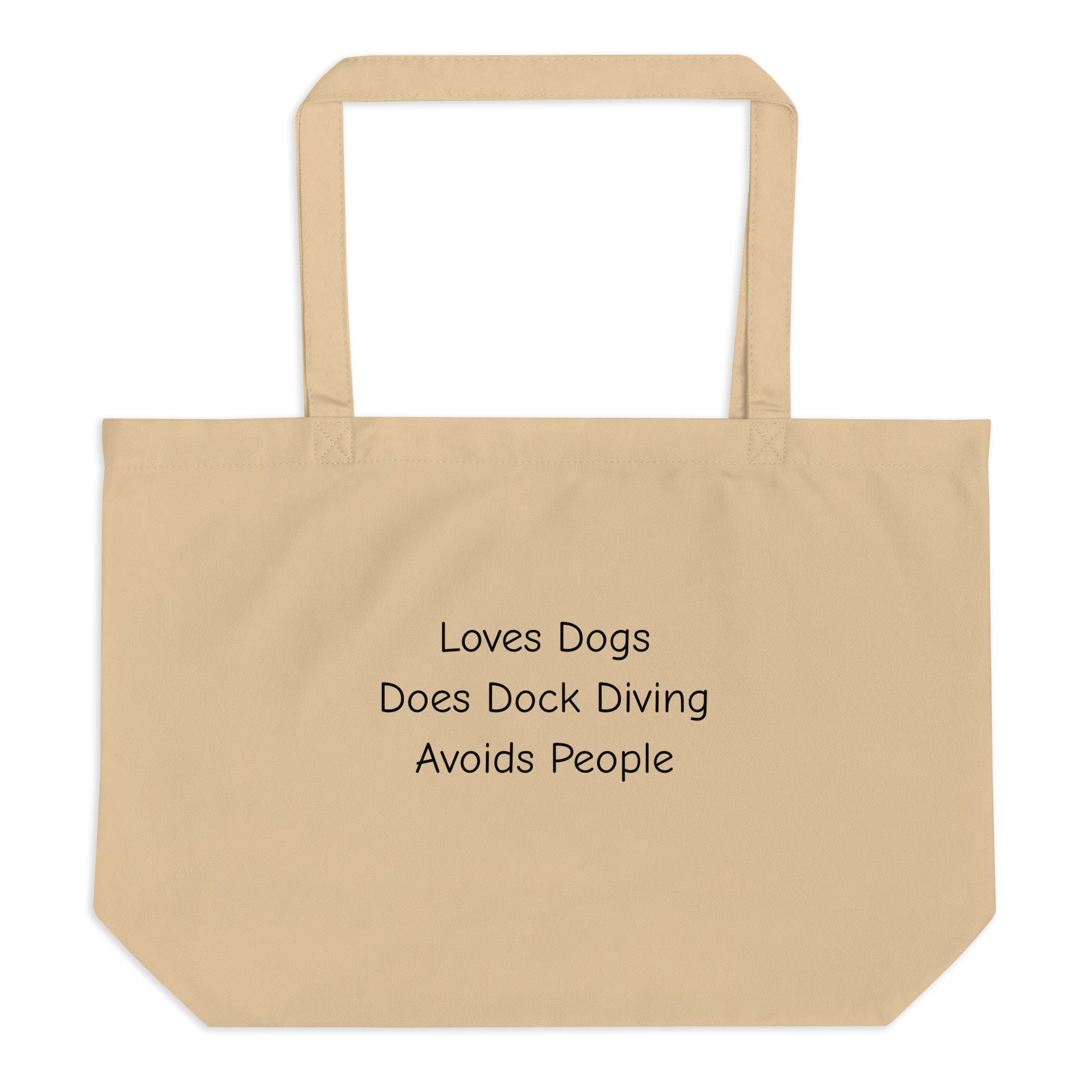 Loves Dogs, Does Dock Diving X-Large Tote/ Shopping Bags