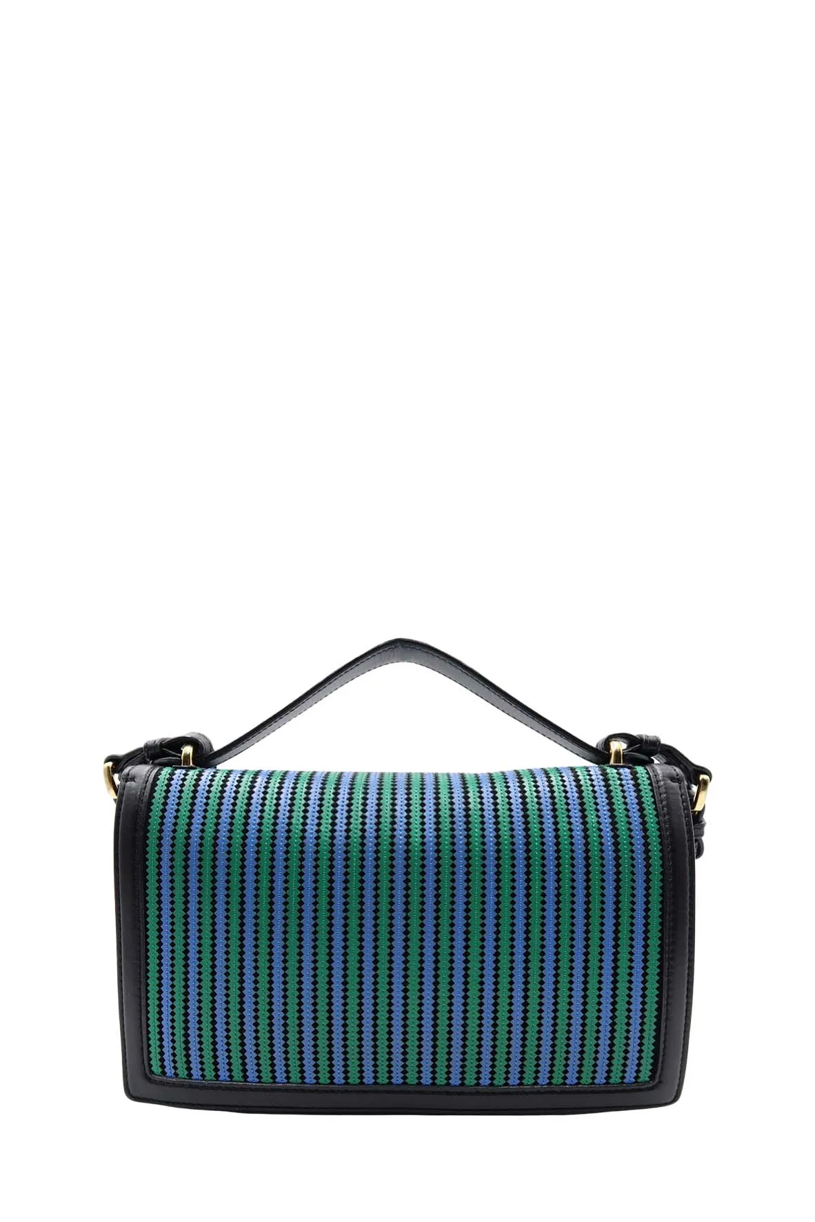 Medium Aileen Shoulder Bag with Blue Stripes Blue