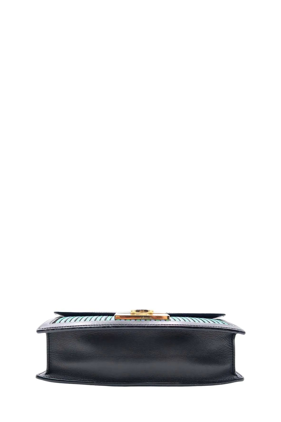 Medium Aileen Shoulder Bag with Blue Stripes Blue