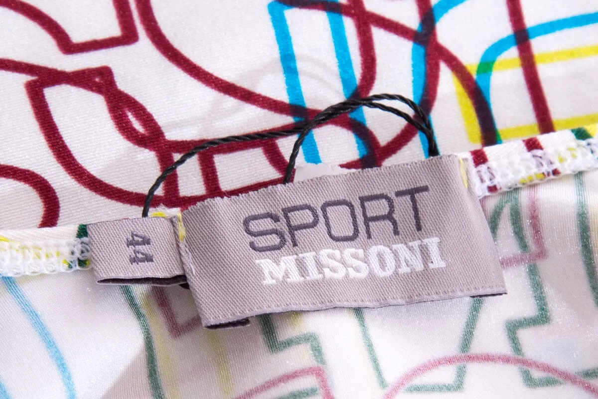 Missoni Sport Multicolor Logo Tank Top SZ 44