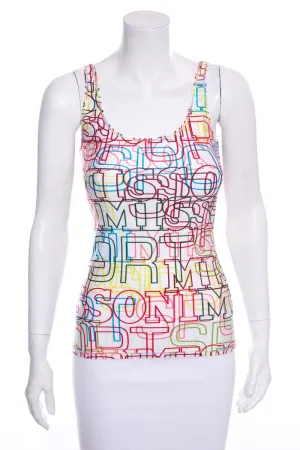 Missoni Sport Multicolor Logo Tank Top SZ 44