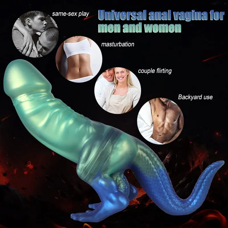 MRIMIN Soft Silicone Dino dick Dinosaur Dildo Headed Dinosaur Sex Toy & Bachelor and Hen Party Accessories