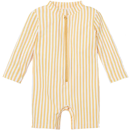 Mustard Stripe Sun Safe Swimsuit
