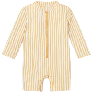 Mustard Stripe Sun Safe Swimsuit