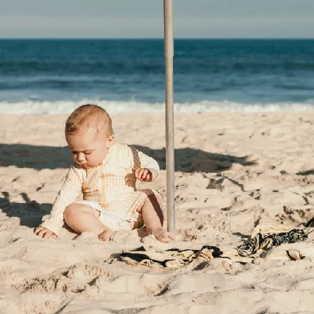 Mustard Stripe Sun Safe Swimsuit