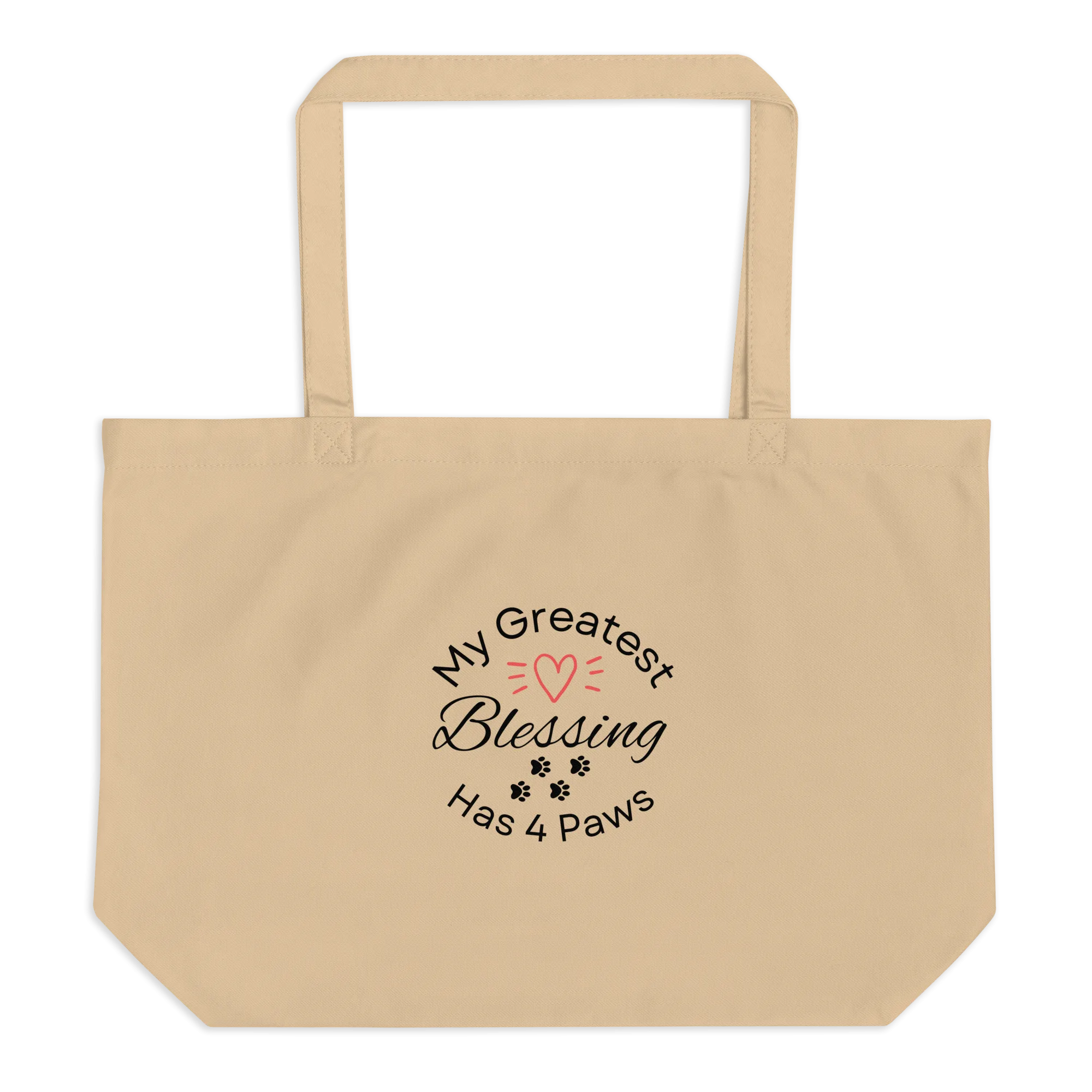 My Greatest Blessing Has 4 Paws (singular) X-Large Tote/ Shopping Bags