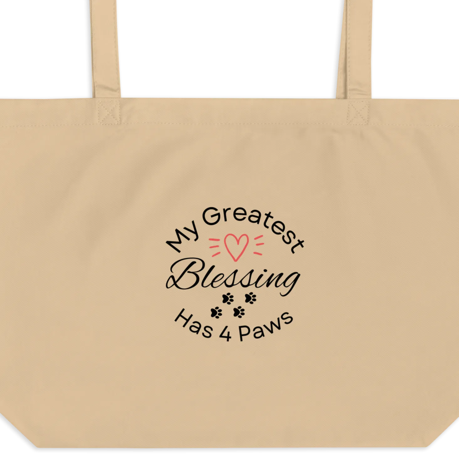 My Greatest Blessing Has 4 Paws (singular) X-Large Tote/ Shopping Bags