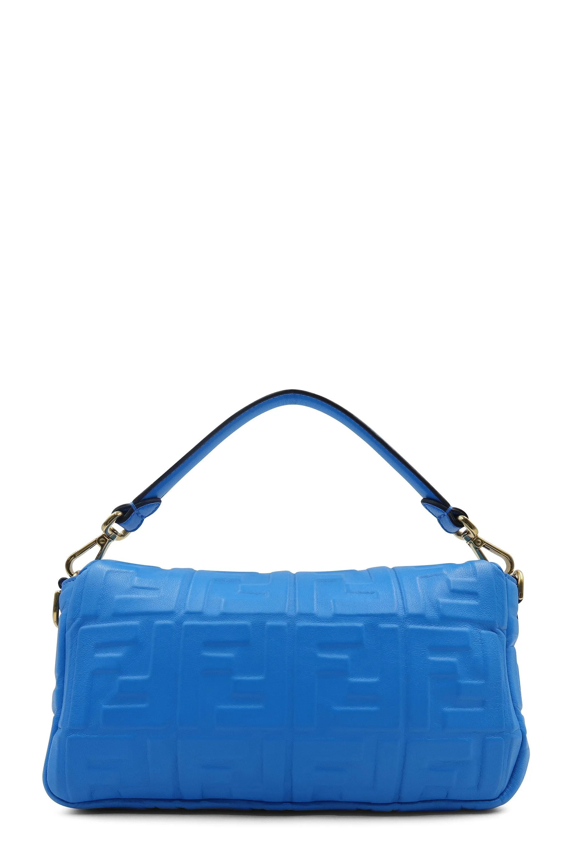 Nappa Embossed FF 1974 Baguette Royal Blue